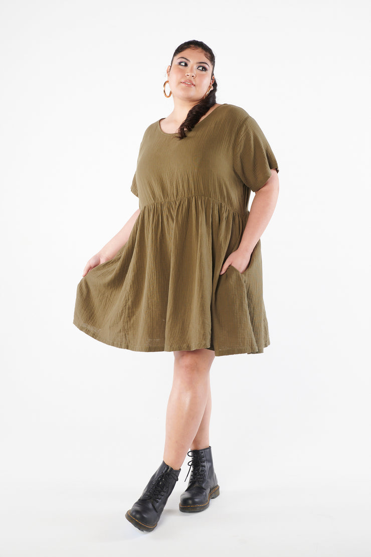 Muffy Dress in Dried Oregano