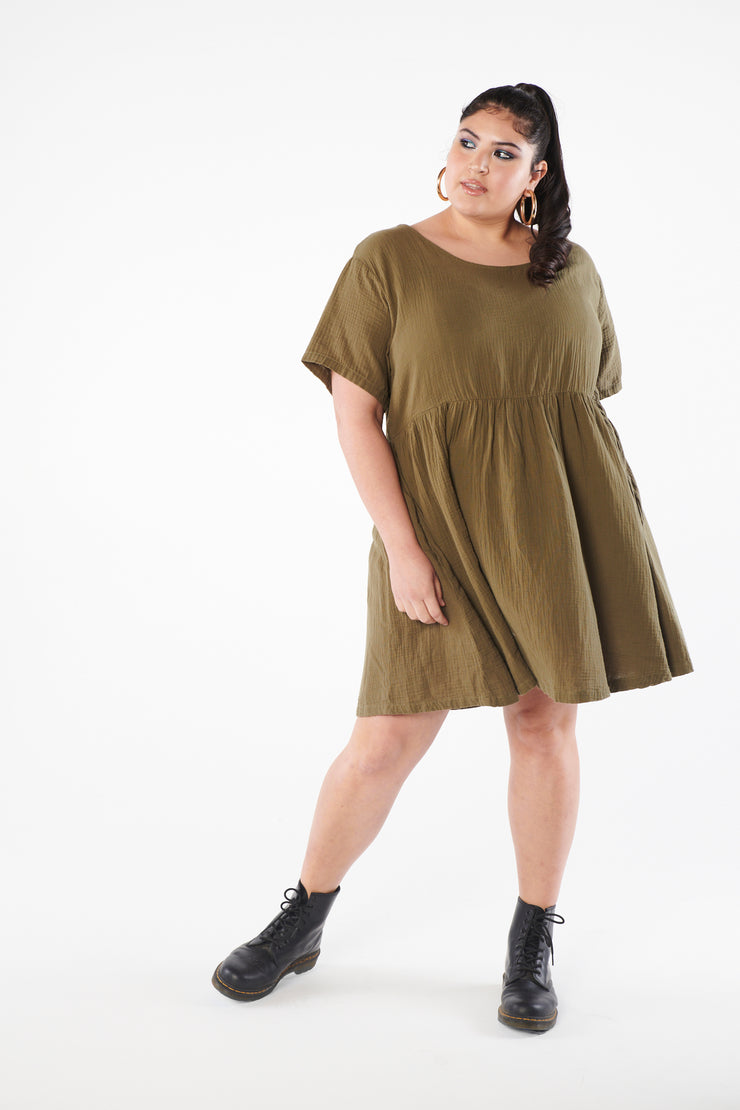 Muffy Dress in Dried Oregano