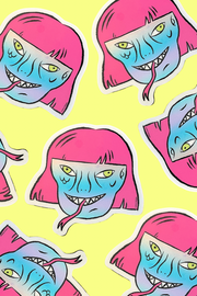 Lizard Girl Sticker