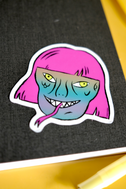 Eidechsenmädchen Sticker