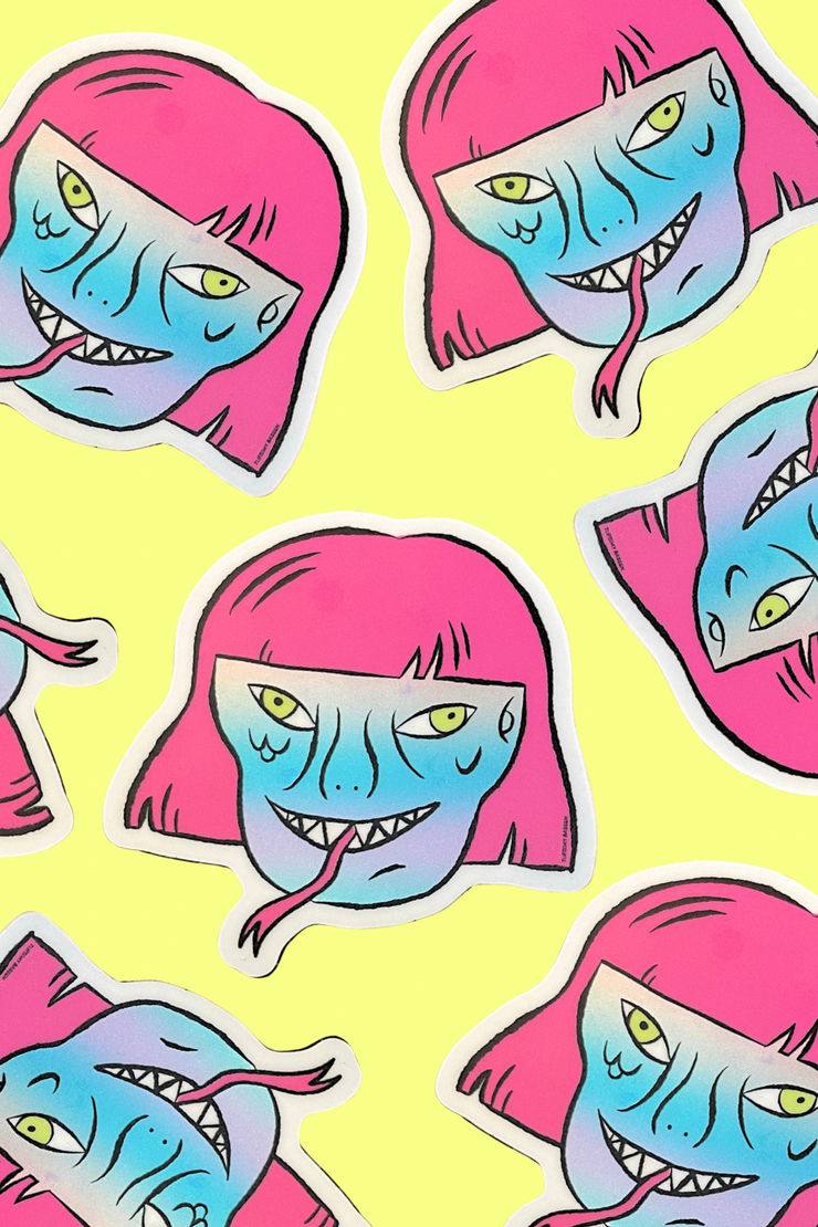 Lizard Girl Sticker